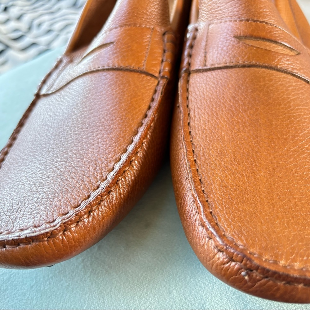 Size 12 cognac leather penny loafers - Picture 6 of 9